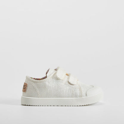 Zapatilla lona con brillo blanca PABLOSKY