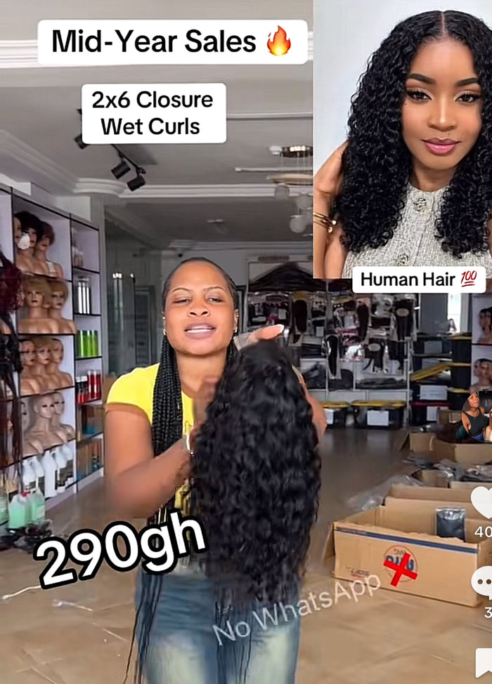2x6 Closure Wet Curl