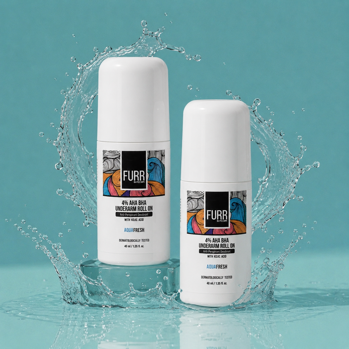 Furr 4% AHA BHA Underarm Roll-On - Aqua (Pack of 2)