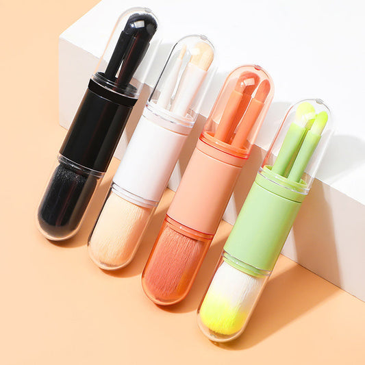 4-in-1 Retractable Makeup Brush | Portable Travel Makeup Brush