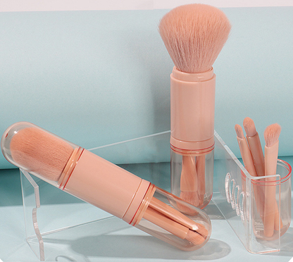 4-in-1 Retractable Makeup Brush | Portable Travel Makeup Brush