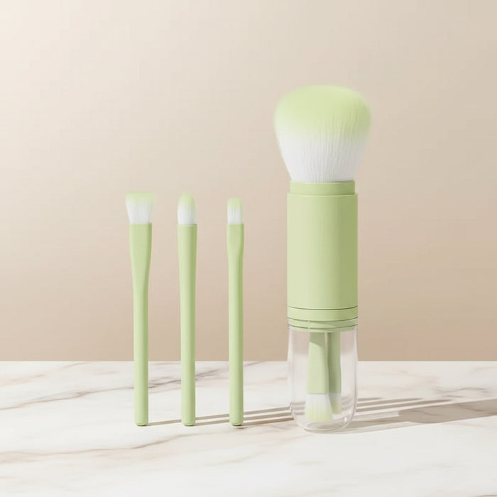 4-in-1 Retractable Makeup Brush | Portable Travel Makeup Brush
