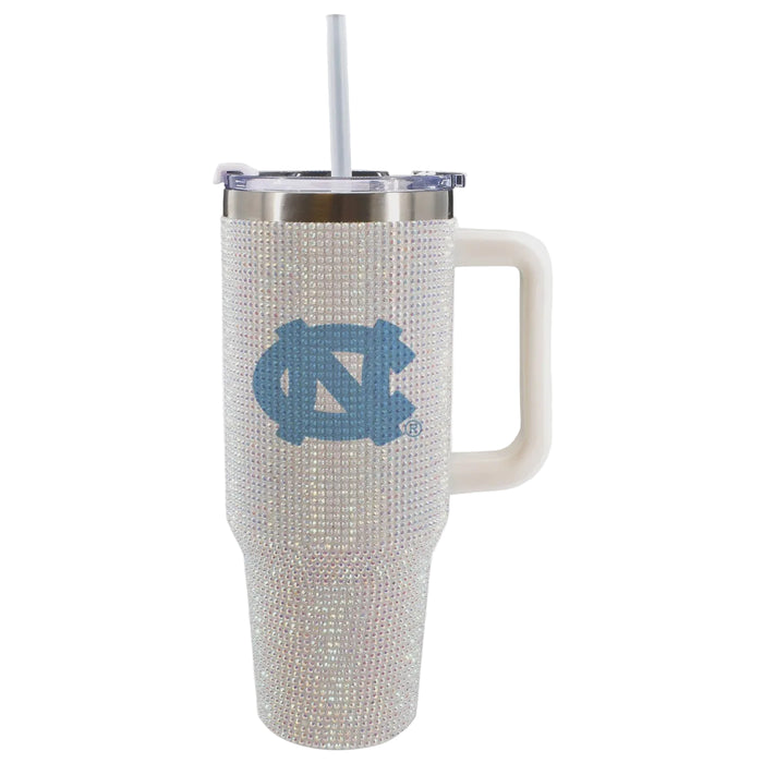 40oz White UNC Bling Tumbler - Main View - The Memory Company