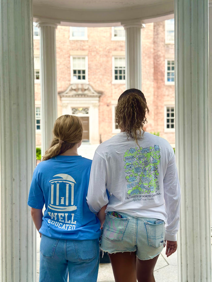 University of North Carolina at Chapel Hill Artwork Long Sleeve T-Shirt by Cambron Farris - Lifestyle View - League