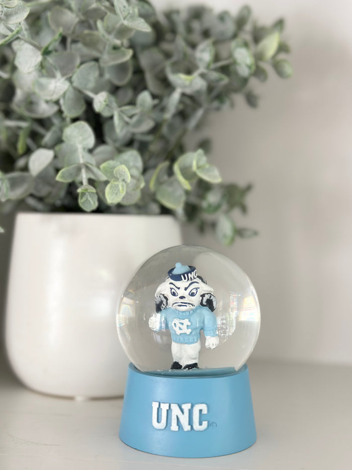 North Carolina Tar Heels Mascot Rameses Snow Globe Mini - Detail View - Neil Enterprises