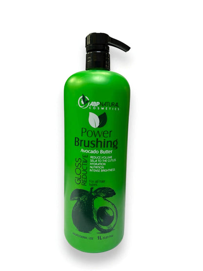 Abpnatural Cosmetics Power Brushing Avocado Butter Gloss Reductive Brazilian hair Treatment 1000 ML - DOKAN