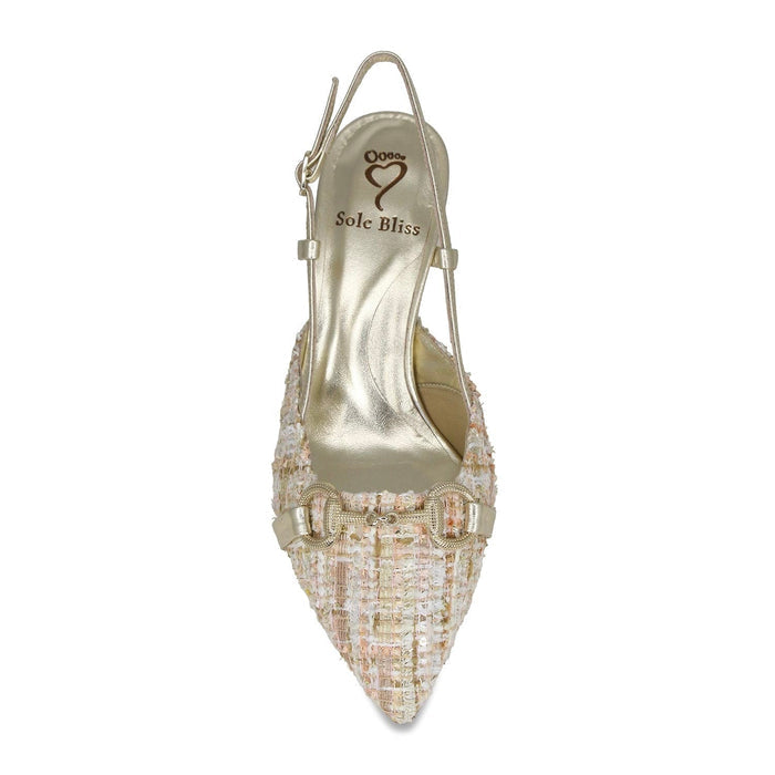 Addison: Metallic Tweed & Leather Shoes Sole Bliss