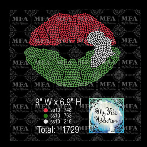 Africa Lips Rhinestone Digital Download File - My File Addiction