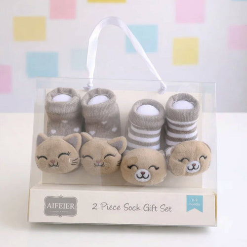 Aifeier - 2 Pieces - Booties Gift Set - (0-9 Months)
