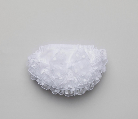 ALETTA white frill baby underpants