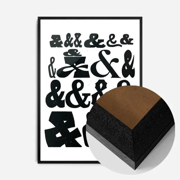21x30cm | 8¼ x 11¾in / Black Wood Frame