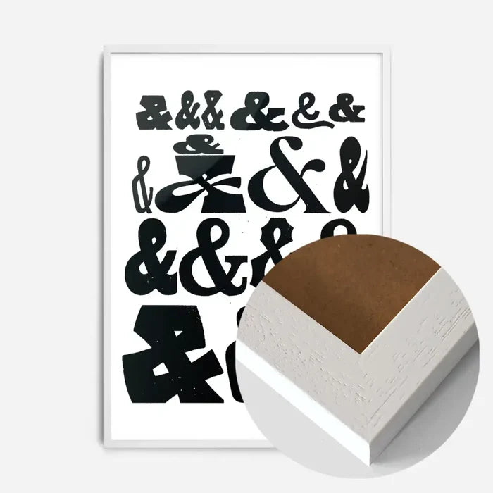 21x30cm | 8¼ x 11¾in / White Wood Frame