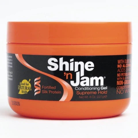 AMPRO  SHINE'N JAM CONDITIONING GEL | SUPREME HOLD 8oz