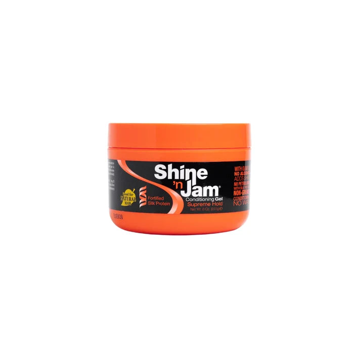AMPRO  SHINE'N JAM CONDITIONING GEL | SUPREME HOLD 8oz
