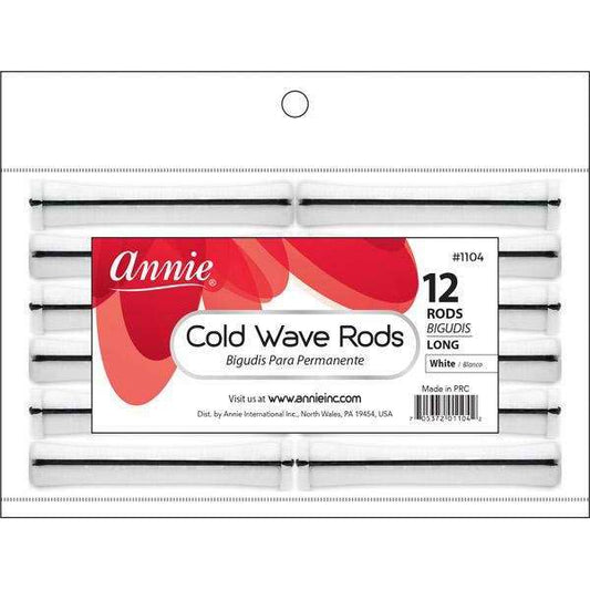 Annie Cold Wave Rods Long 1/2 Inch, 12 Count, White