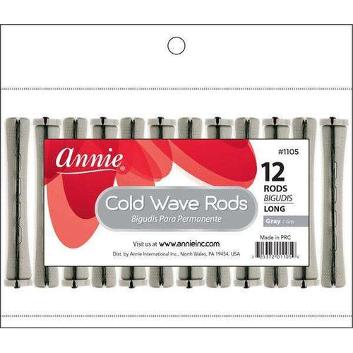 Annie Cold Wave Rods Long 3/8 Inch, 12 Count, Gray