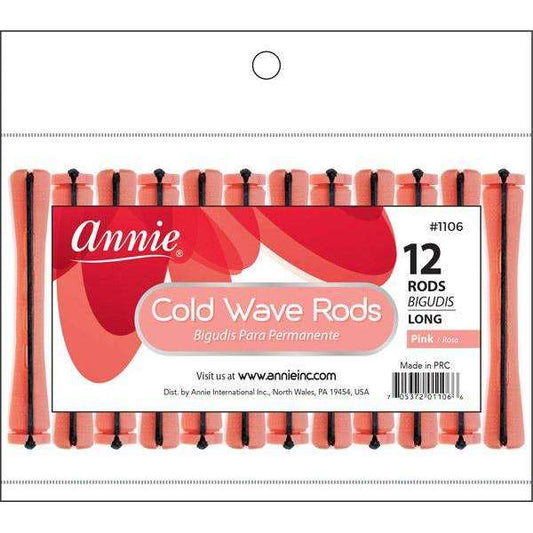 Annie Cold Wave Rods Long 5/16 Inch, 12 Count, Pink