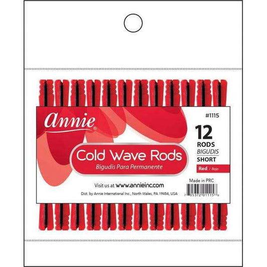 Annie Cold Wave Rods Short 1/10 Inch, 12 Count, Red