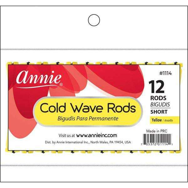 Annie Cold Wave Rods Short 3/16 Inch, 12 Count, Yellow