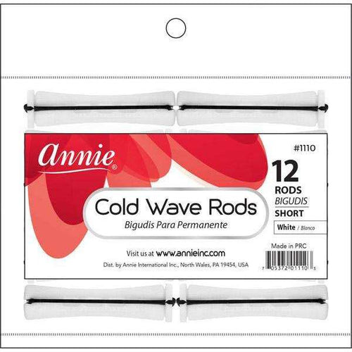 Annie Cold Wave Rods Short 7/16 Inch, 12 Count, White