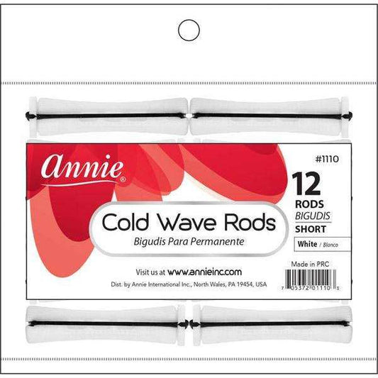 Annie Cold Wave Rods Short 7/16 Inch, 12 Count, White