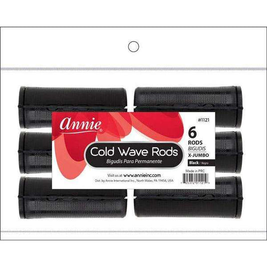 Annie Cold Wave Rods X-Jumbo 1 1/4 Inch, 6 Count, Black