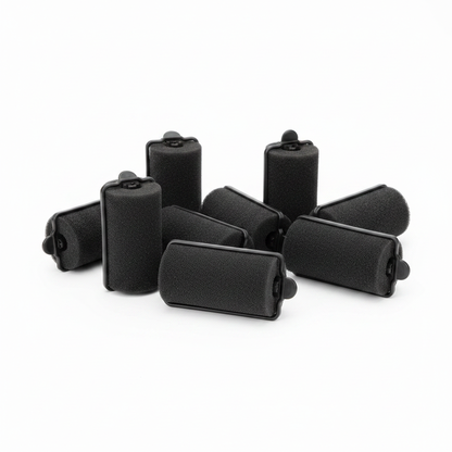 Annie Foam Hair Rollers 1 1/4 Inch X-Large, 8 Count, Black