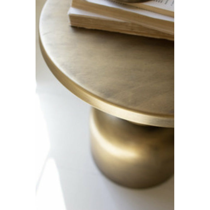 Antique Brass Drum Table