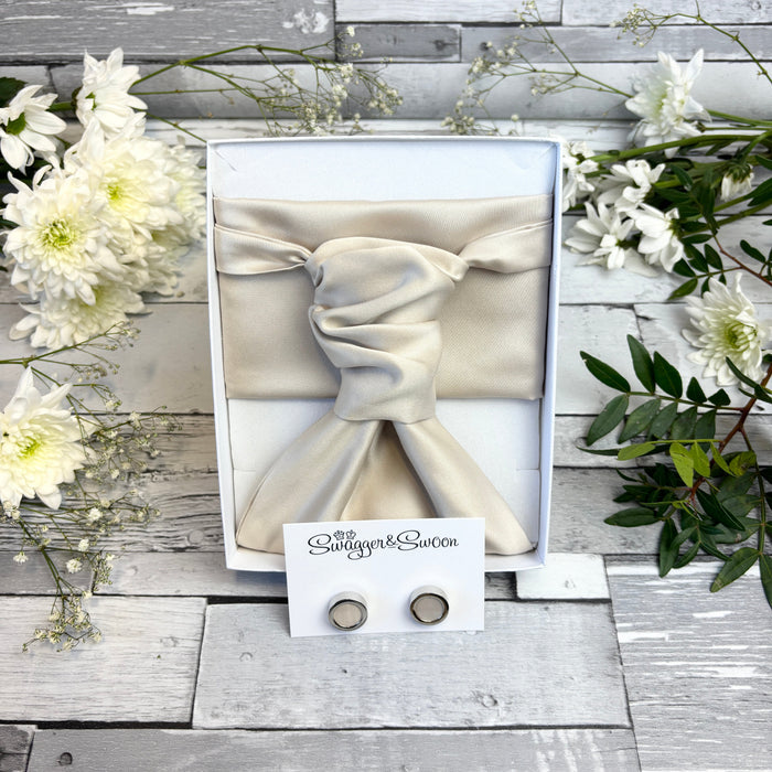 Antique Champagne Wedding Cravat