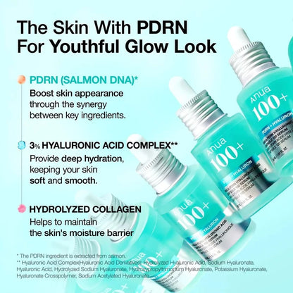 Anua PDRN Hyaluronic Acid Capsule 100 Serum 30ml أنوا PDRN كبسولة حمض الهيالورونيك 100 مصل - Princess Cosmetics Qatar