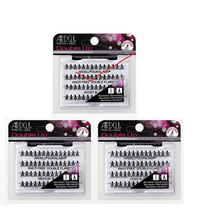 Ardell Double Eyelash Naturals Individual - 3 Size ( BLack) - Palms Fashion Inc.