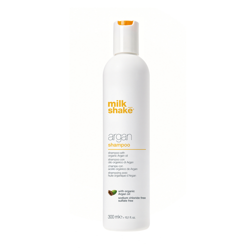 milk_shake Argan Shampoo bottle on a white background
