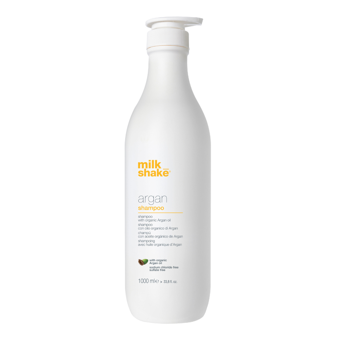 White shampoo bottle with 'milk_shake' branding on a white background