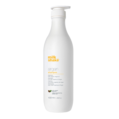 White shampoo bottle with 'milk_shake' branding on a white background