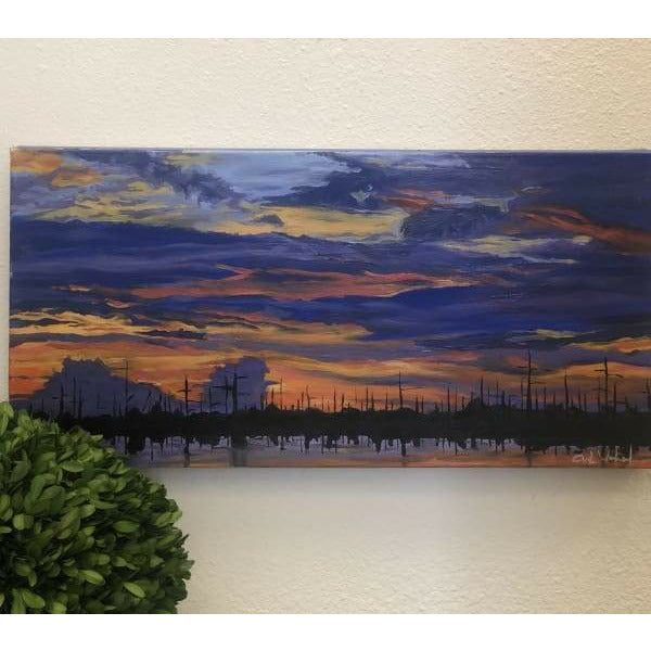 Ashley Wachal Original Art Landscape on I-10 Purple