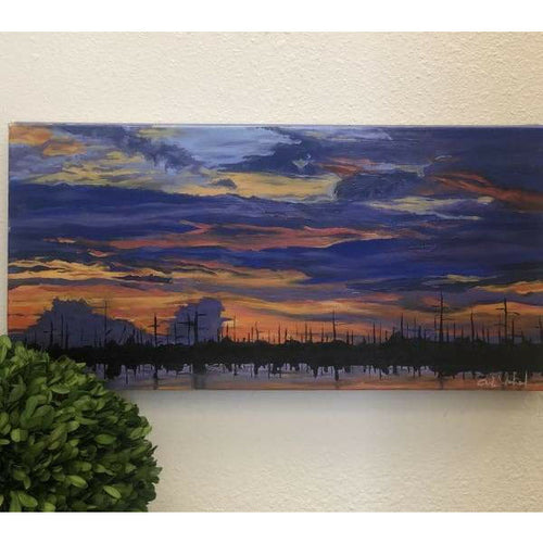 Ashley Wachal Original Art Landscape on I-10 Purple