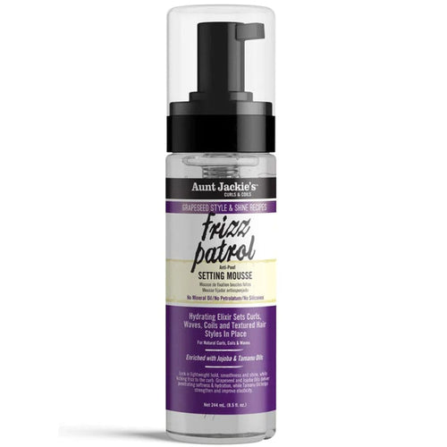 Aunt Jackie's Frizz Patrol Anti-Poof Twist & Curl Setting Mousse