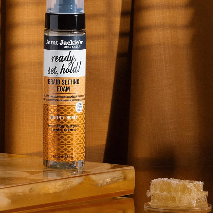 Aunt Jackie's Ready, Set, Hold! Braid Setting Foam with Extra Firm Hold