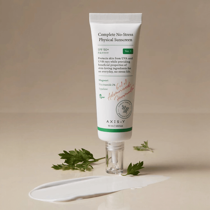 AXIS - Y Complete No - Stress Physical Sunscreen V.3 50ml واقي الشمس الفيزيائي الكامل من AXIS - Y بدون إجهاد الإصدار 3 - Princess Cosmetics Qatar