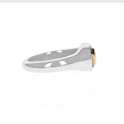 Baby King Signet Sterling Silver 18k Ring