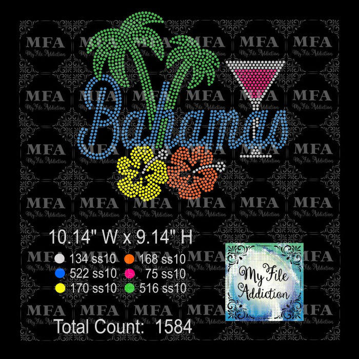 Bahamas Rhinestone Digital Download File