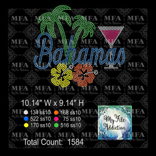 Bahamas Rhinestone Digital Download File