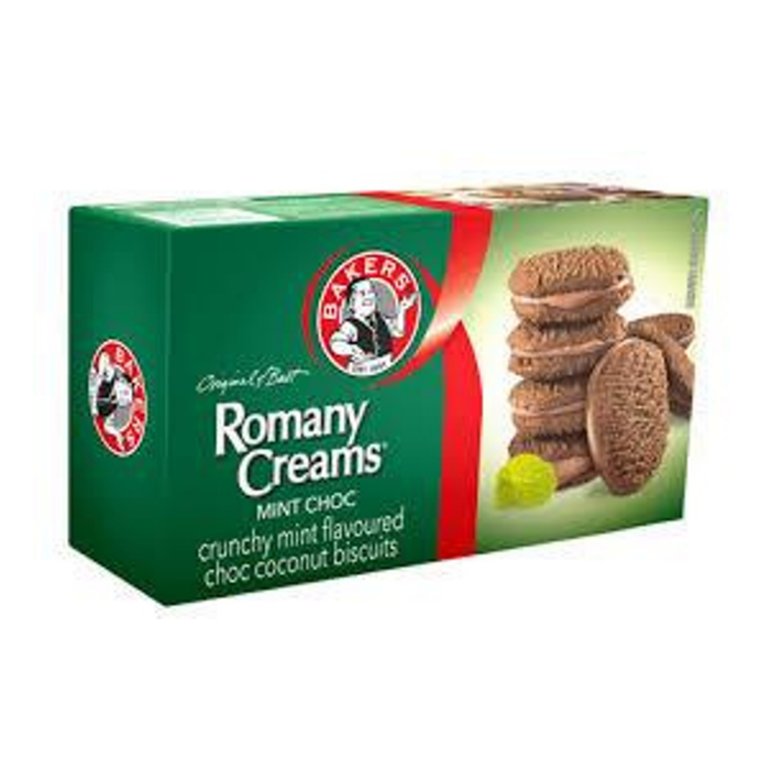 Bakers Romany Creams Mint Choc (200g) | Food, South African | USA's #1 Source for South African Foods - AubergineFoods.com