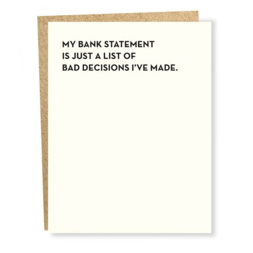 Bank Statement Card - Domestic Domestic
