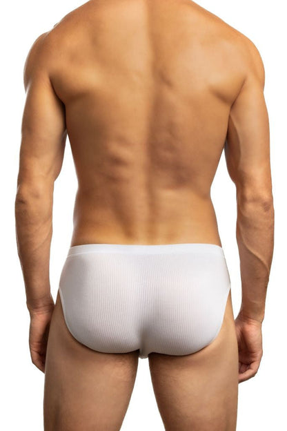 Jack Adams Barely There Modal Bikini Brief in white (back view) - men's sexy, premium, functional underwear, jockstraps and thongs.