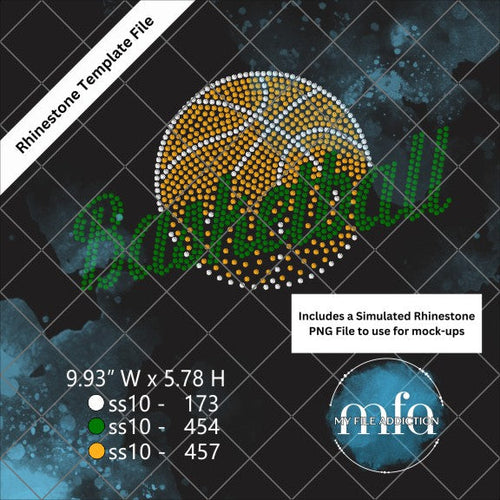 Basketball Fade Rhinestone Template File - My File Addiction