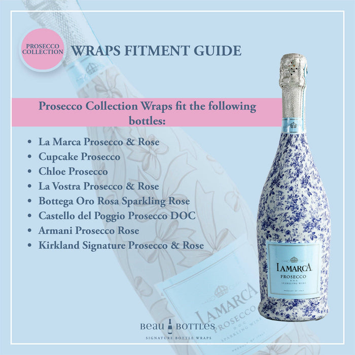 Beau Bottles Pastel Blue Mahjong - Prosecco Collection