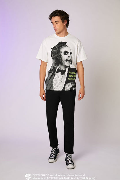 Beetlejuice Beetlejuice Embroidered Tee