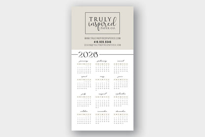 Beige Calendar Magnet