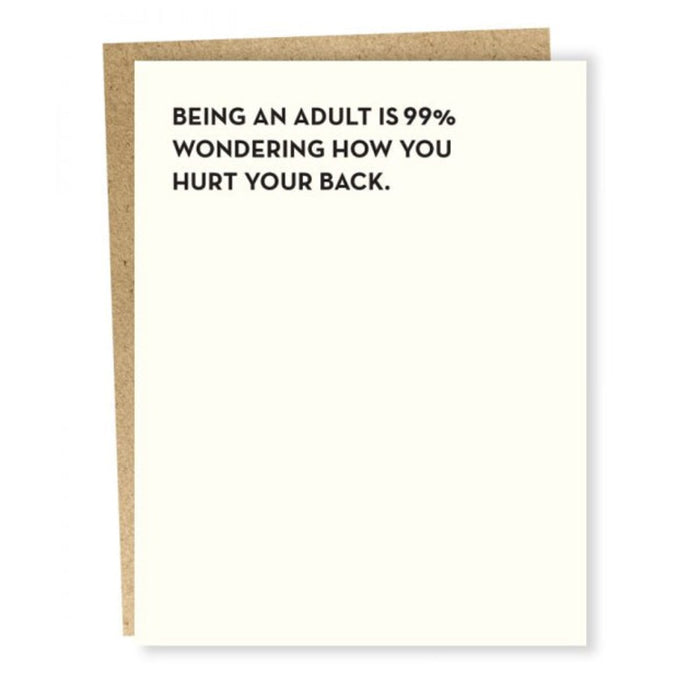 Being An Adult Card - Domestic Domestic